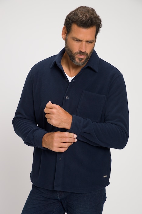 Hemd, Overshirt, Langarm, Fleece, Kentkragen, Modern Fit