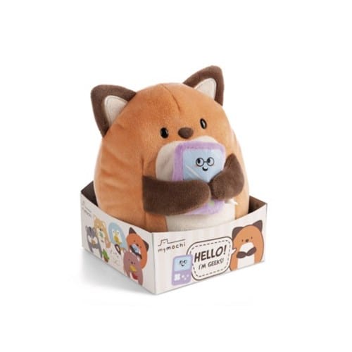Peluche renard geeks avec gameboy