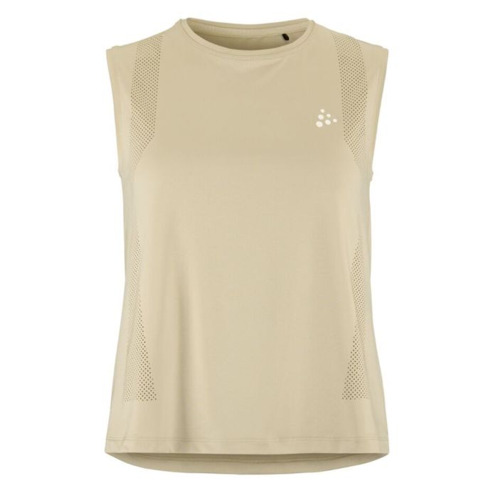 Craft Dame T-shirts Adv Tone Perforated Tank Top Brun