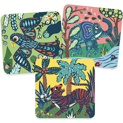 Djeco kraskaarten grote dieren