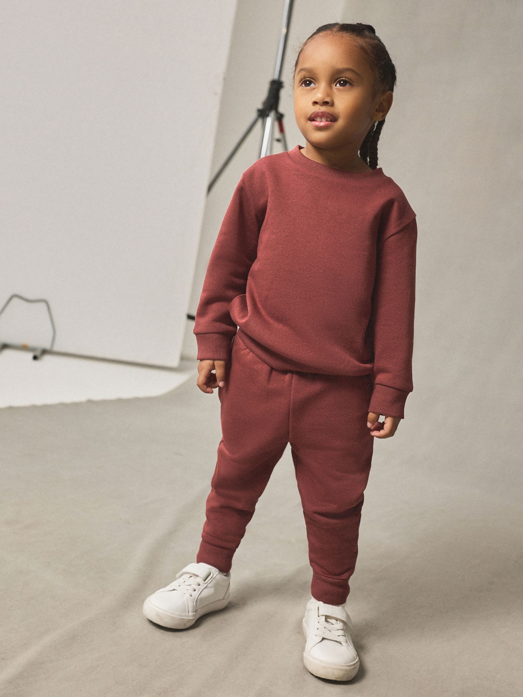 Bordeauxrood - Set met sweatshirt en joggingbroek (3mnd-7jr)