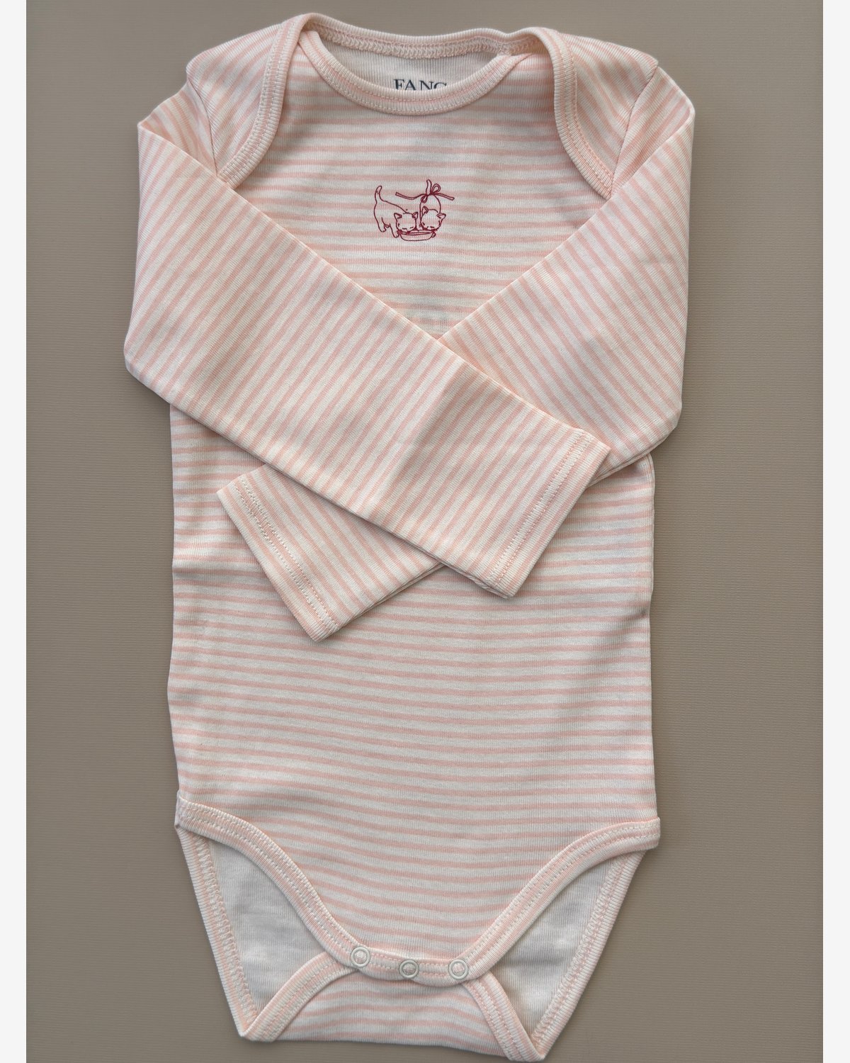 Body m/ Konvolutt Hals – 100% Øko Bomull | Fio Stripe LS Body