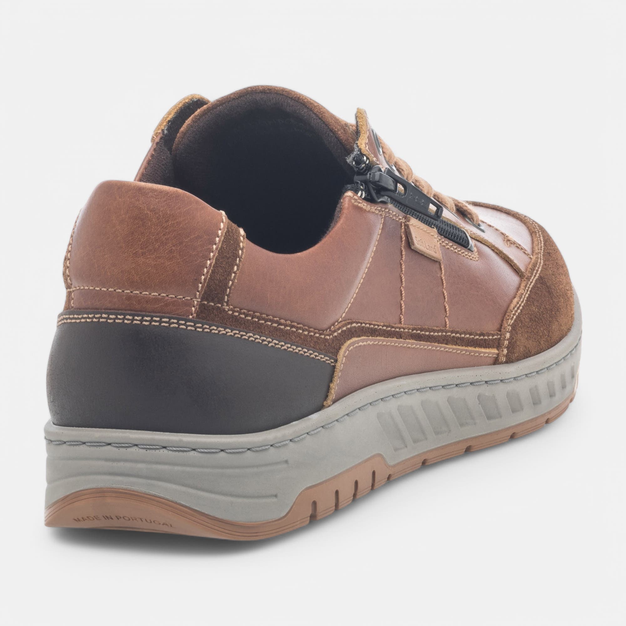Derbies pieds sensibles Homme en cuir cognac