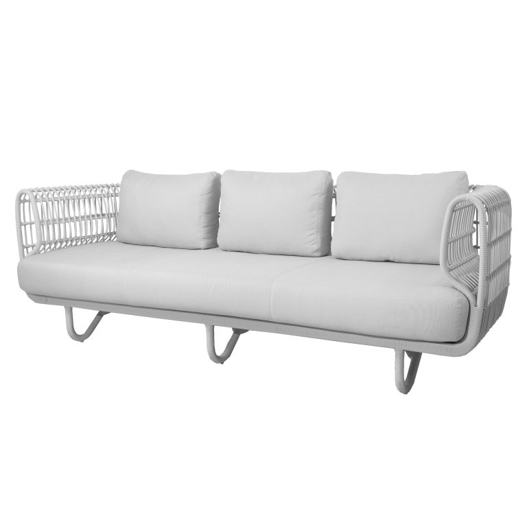 Cane-Line Nest Outdoor 3-zits loungebank wit