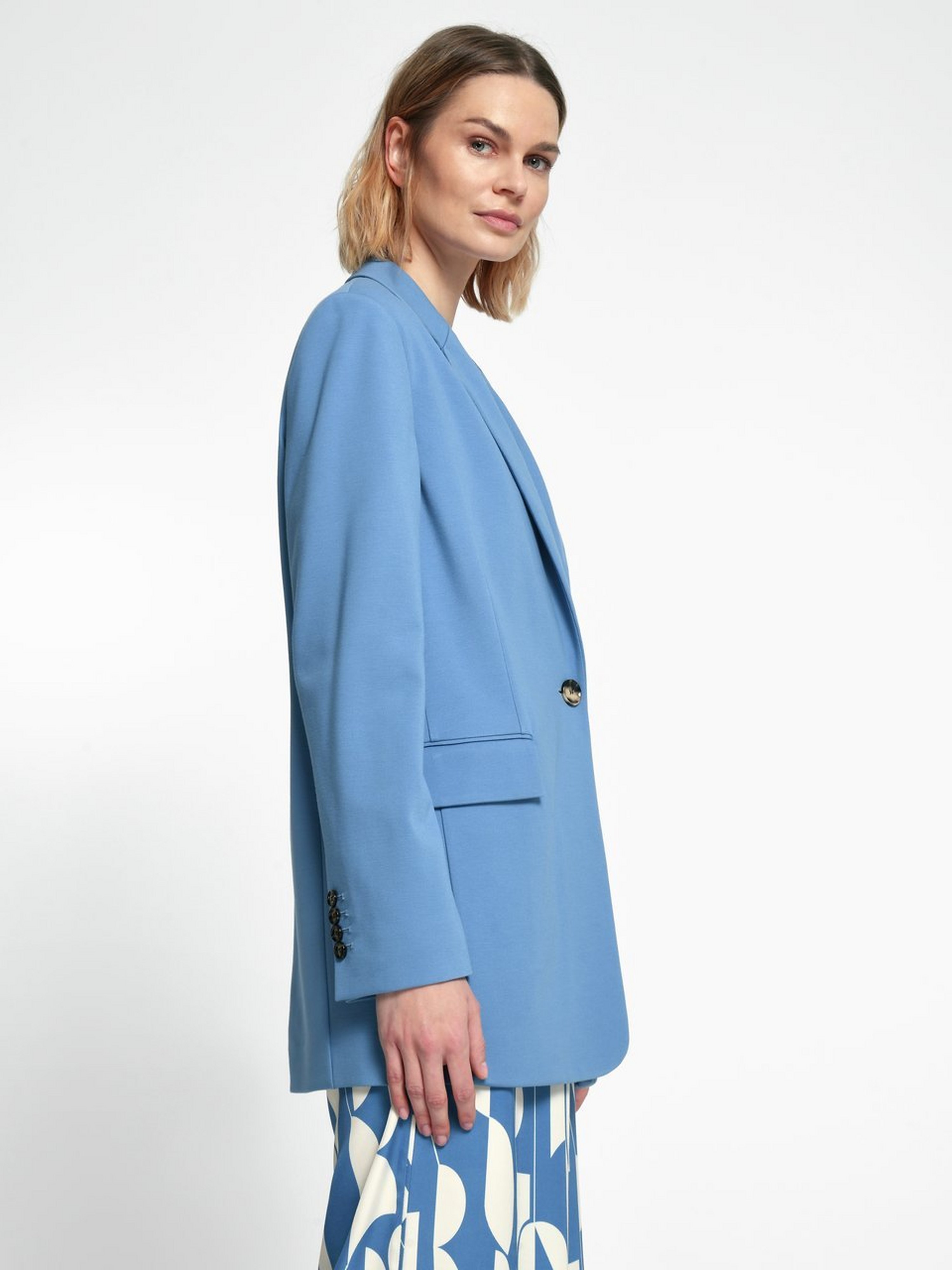 Jersey-Blazer im Oversized-Schnitt
