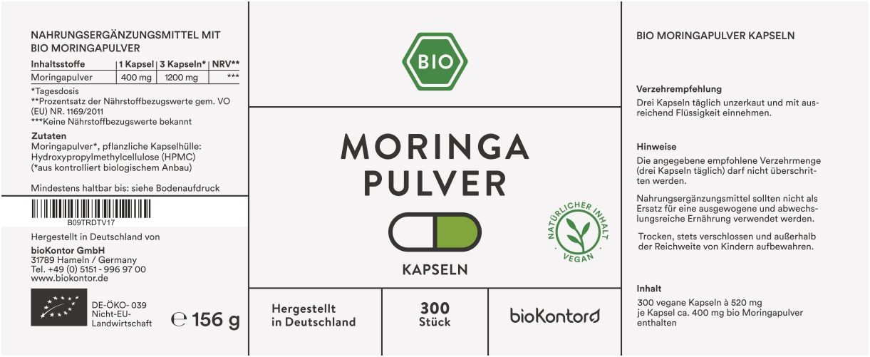 bioKontor Moringapulver Kapseln