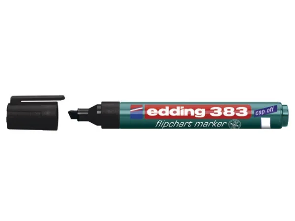 edding 383 flipchart - Markør - for flip-over tavle - sort - vandbaseret blæk - 1-5 mm