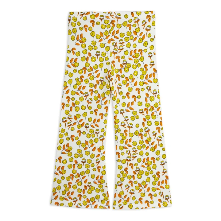 Mini Rodini Pantalon Fleur Coton Bio | Ecru