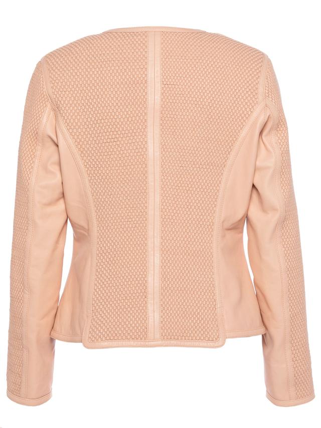 Lederjacke Flechtoptik