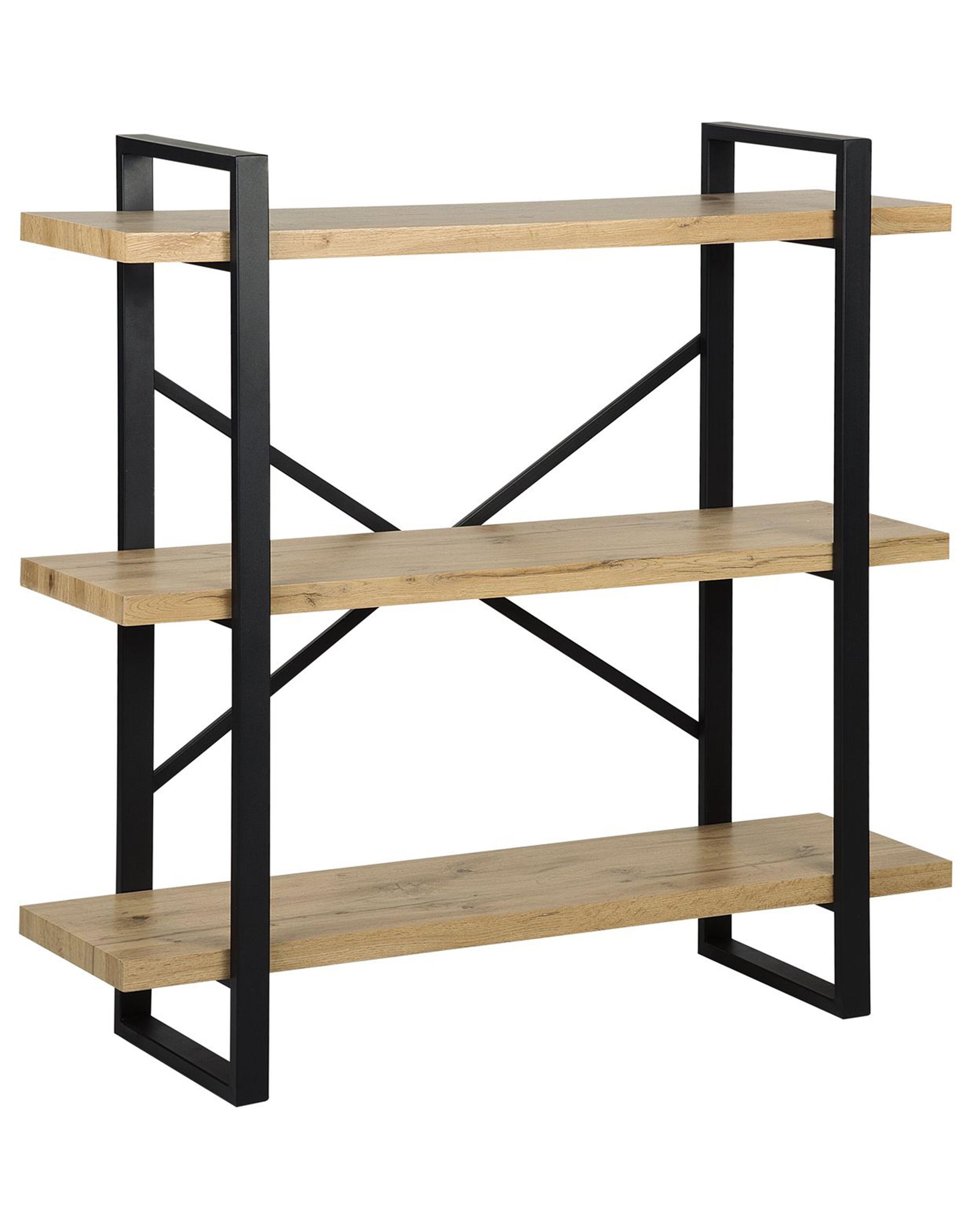 Opbergkast met 3 planken TIMBER 111 cm Lichtbruin