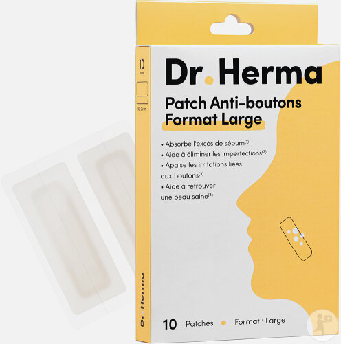 Dr. Herma Patch Anti-Boutons Format Large 10 Patches