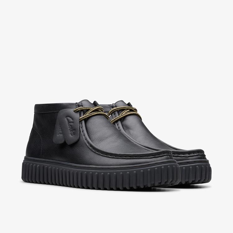 Clarks Torhill Hi black leather
