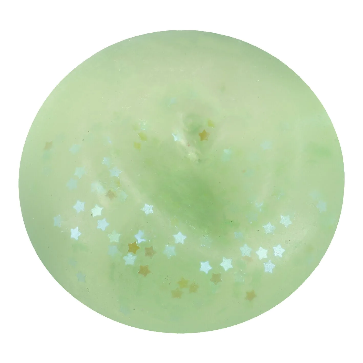 Quetschball Glitter/Maltose, grün, 6 cm