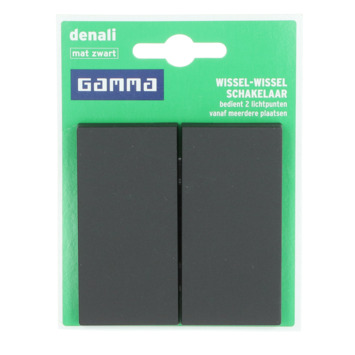 GAMMA Denali Wissel-/wisselschakelaar Mat Zwart