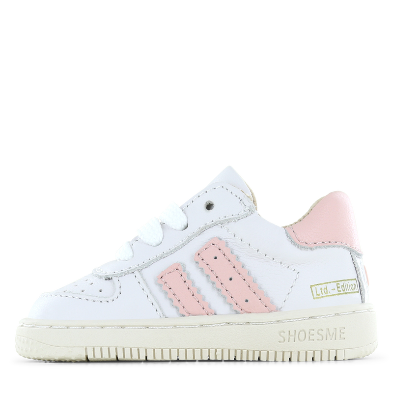 Shoesme wit-roze sneakertje Leer | Meisjes schoenen