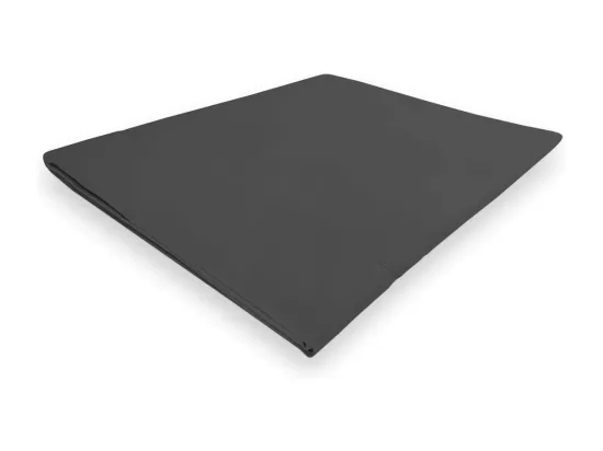 Drap plat en coton percale 260x300 cm CAMILLE anthracite, par songe de camille