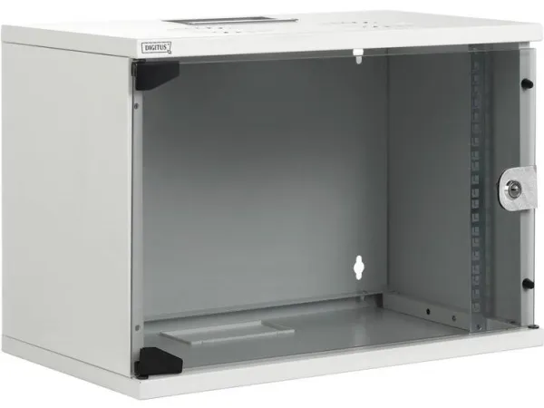 DIGITUS Professional Compact Series DN-19 12-U-S-1 - Kabinet - vægmonterbar - lysegrå, RAL 7035 - 12U - 19
