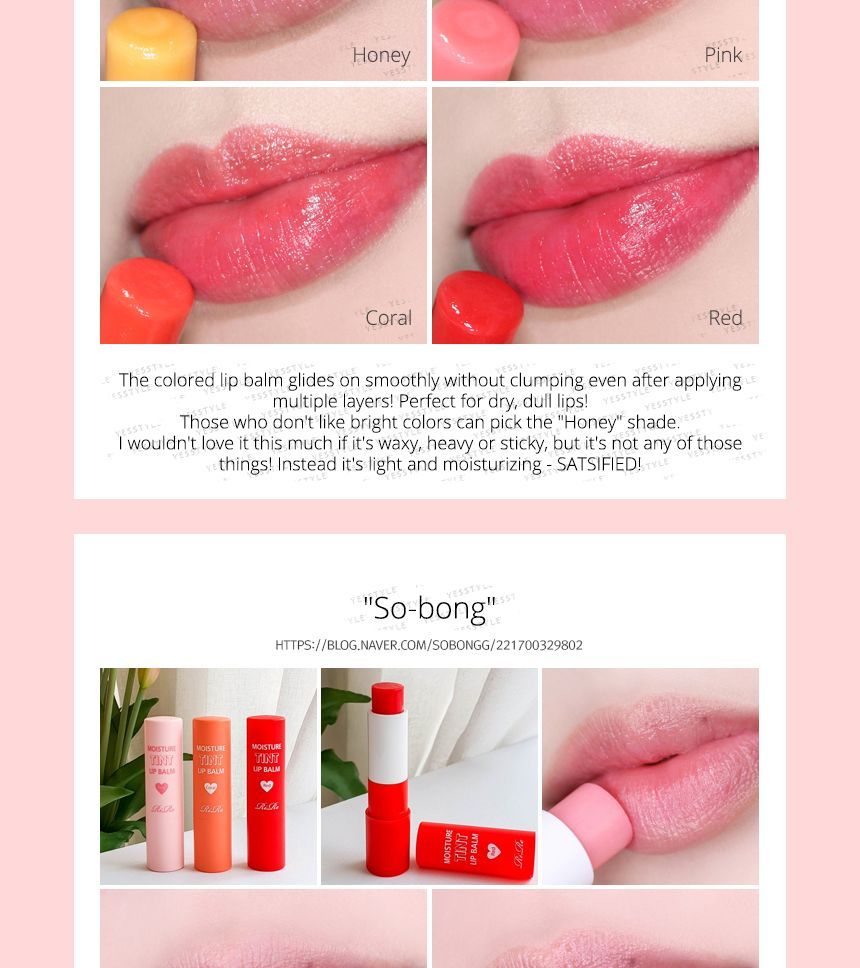 RiRe - Moisture Tint Lip Balm - 4 kleuren