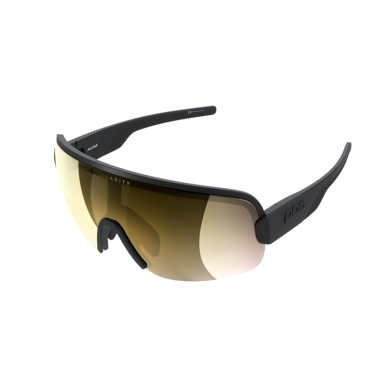 POC Aim Cykelbriller Uranium Black Clarity Road Gold Mirror