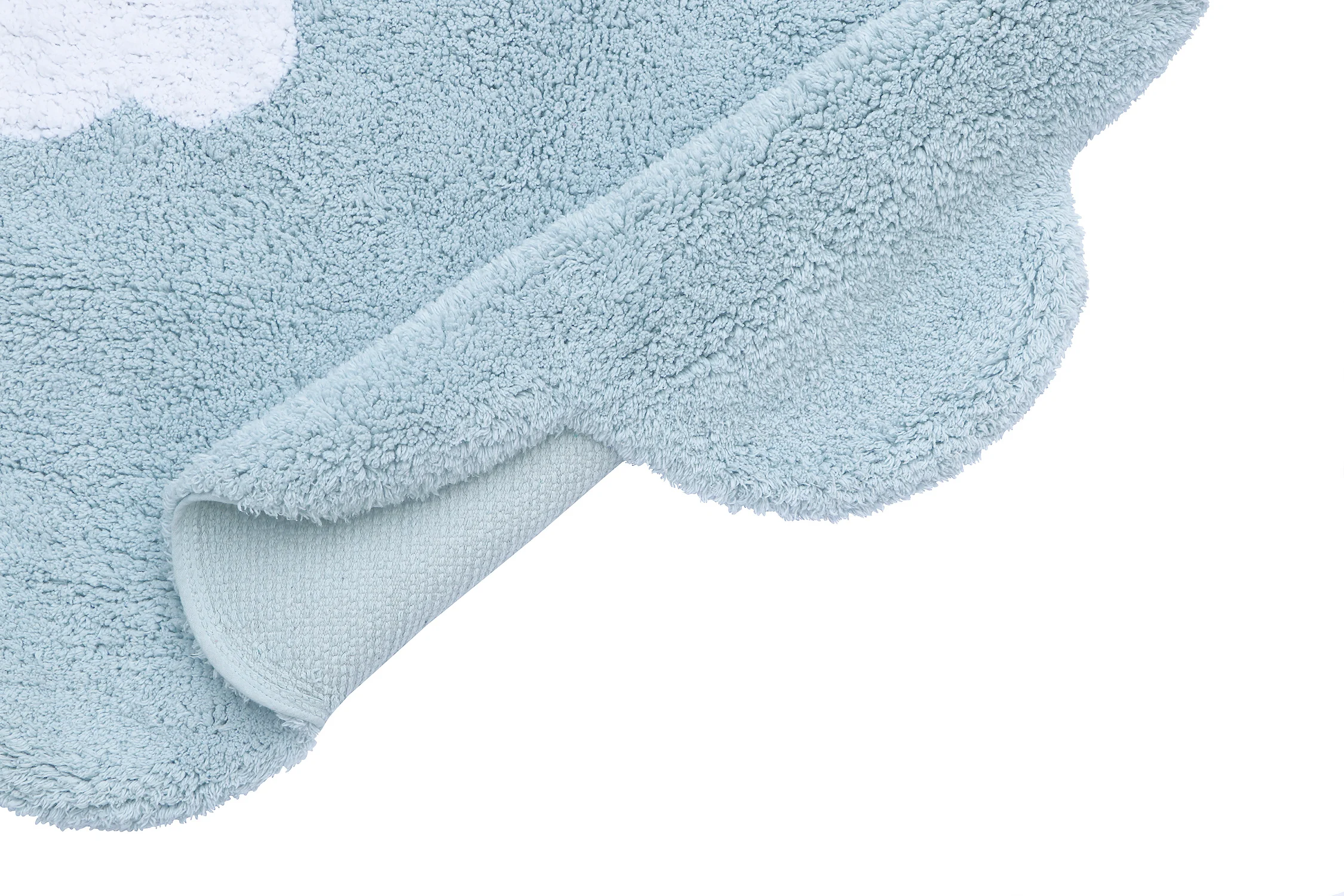 MINI-UNES - Tapis rectangulaire lavable en coton | Bleu