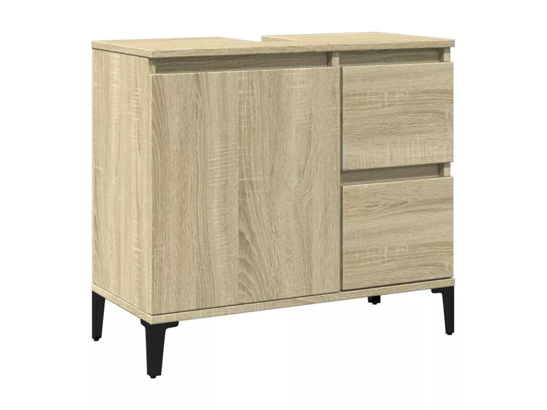 Armoire salle de bain chêne sonoma 65x33x60 cm