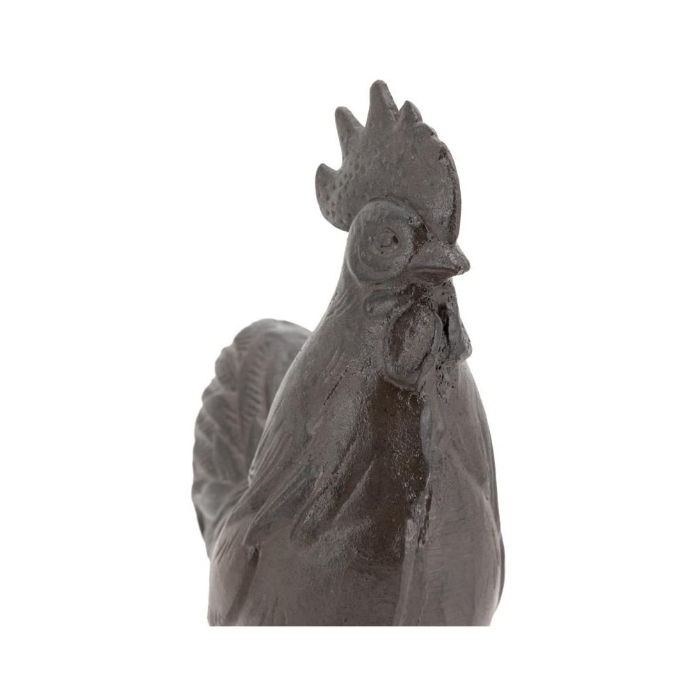 Coq en fonte marron