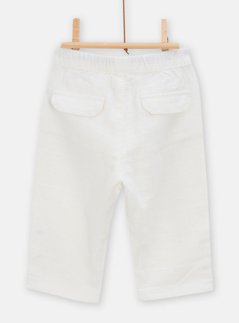 Pantalon blanc pour bébé garçon