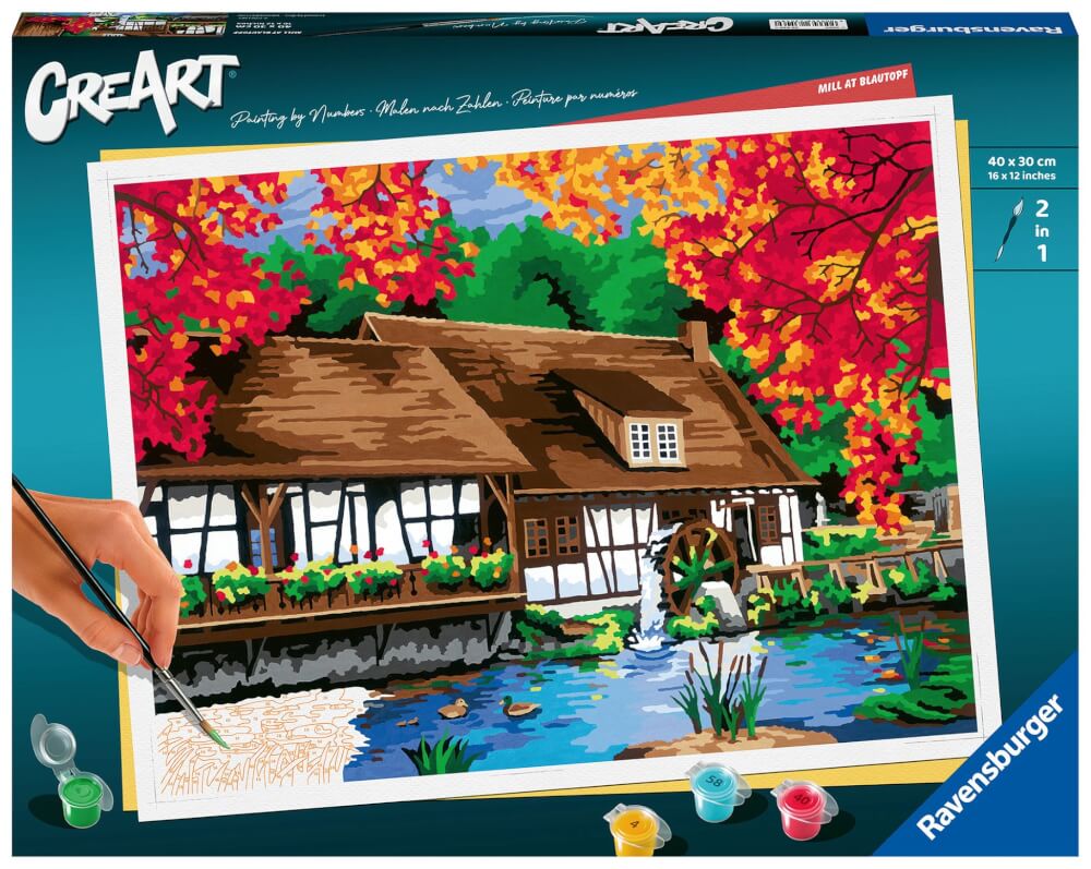 Ravensburger Malen nach Zahlen 23546 – Mill at Blautopf – ab 14 Jahren