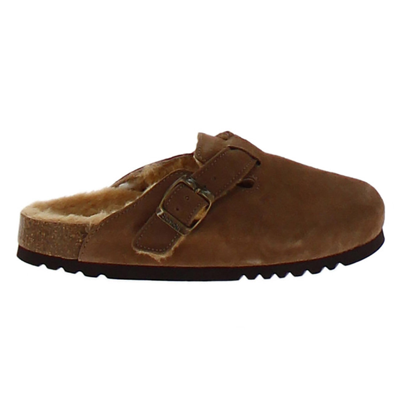 Scholl Chaussons fourrés en Velours de Cuir Fae taupe