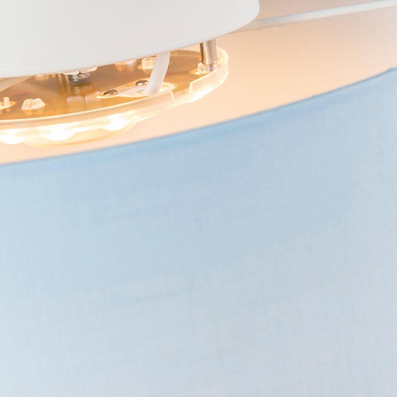 Plafondlamp blauw 40 cm incl. LED - Drum LED