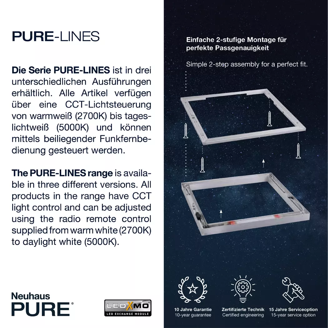 LED-Deckenleuchte PURE-LINES