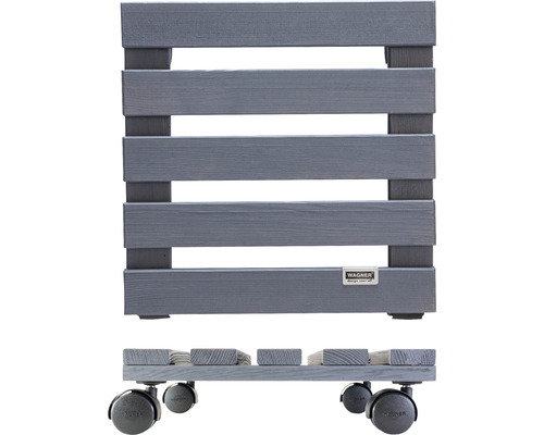 Wagner houten plantenwagen, 29 x 29 cm, antraciet