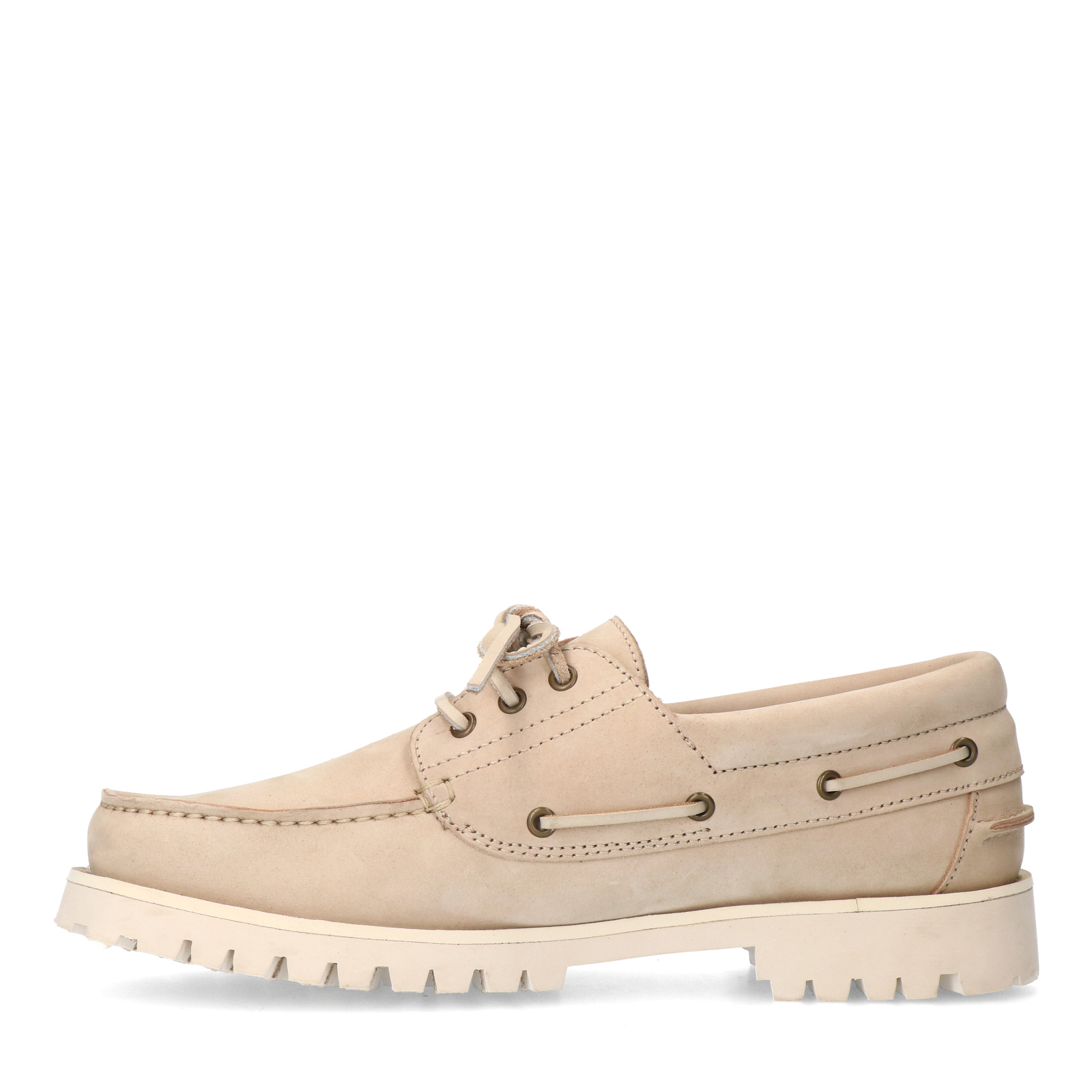 Beige nubuck bootschoenen