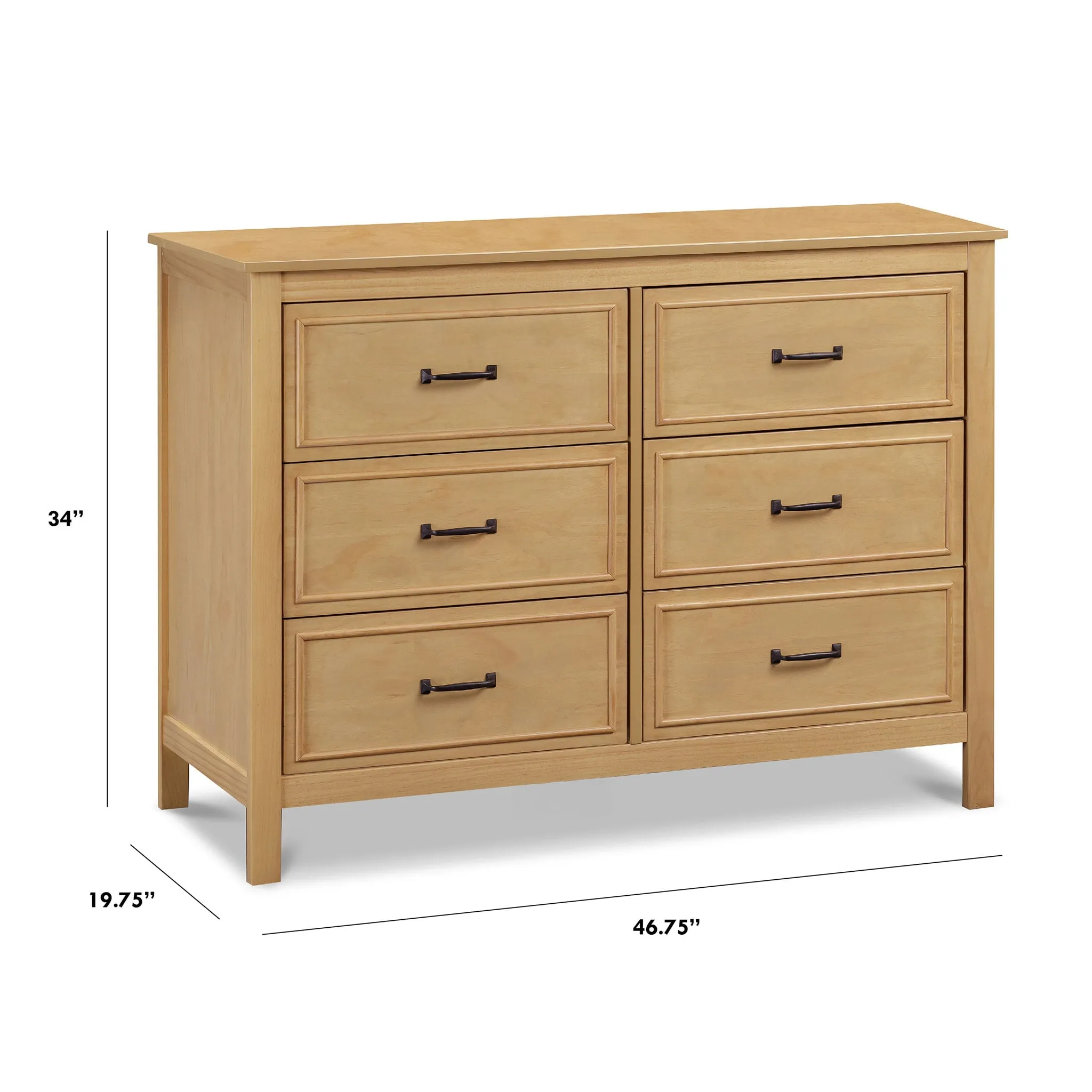DaVinci Bureau 6 Tiroirs Charlie - Miel