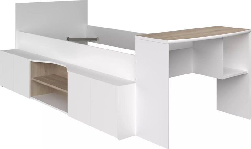 Vente-unique - JOCHIANE - Combinatiebed - Natuurlijk Licht - Spaanplaat
