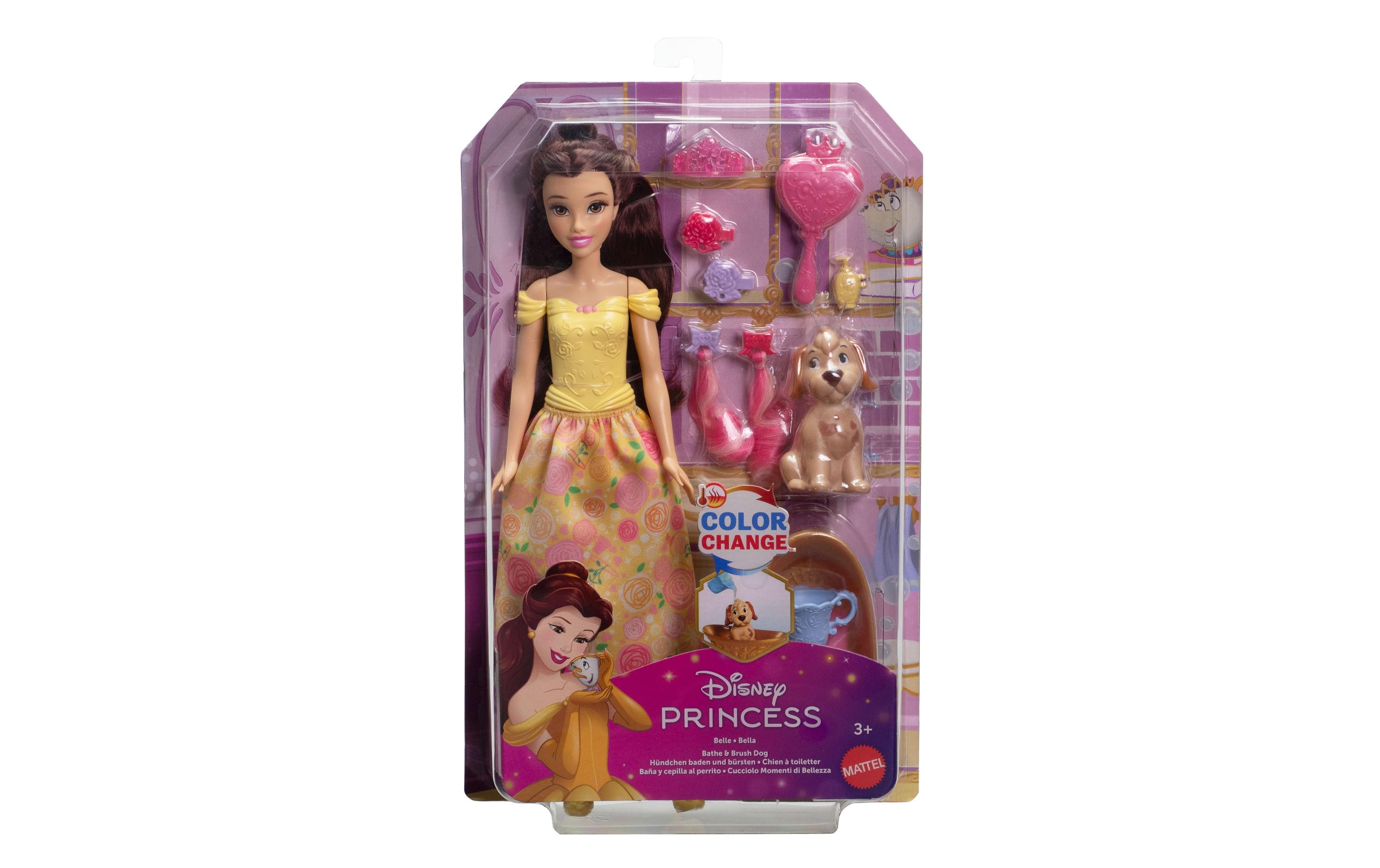 Puppe Belle and Feature PetBelle-Modepuppe mit Hündchen, Farbwechseleffekt und Zubehör