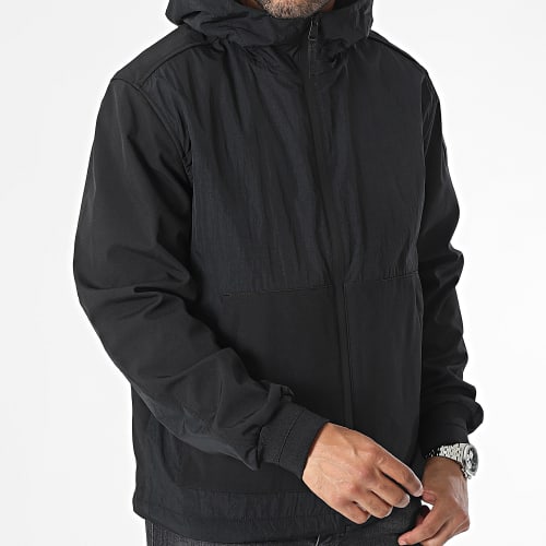 Veste Zippée Capuche Softshell Mix Media 1465 Noir