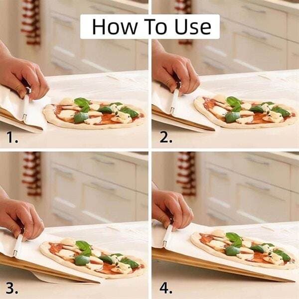 Pizzaskovl med non-stick pizza transfer 45x20cm