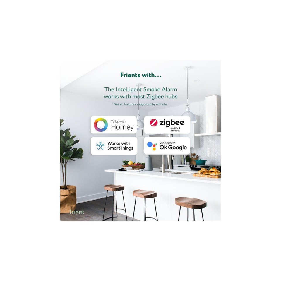 Frient - 3xIntelligent Røgalarm - Zigbee - Pakke