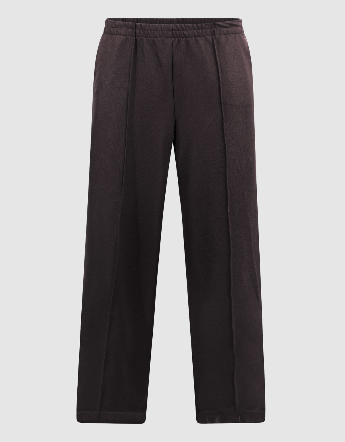 Basis Wide Leg Broek Donkerbruin