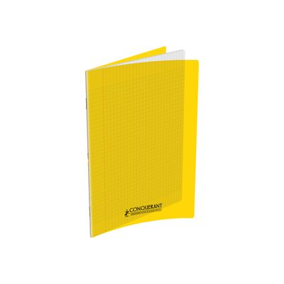 Conquérant Classique - Cahier polypro 24 x 32 cm - 48 pages - grands carreaux (Seyes) - jaune