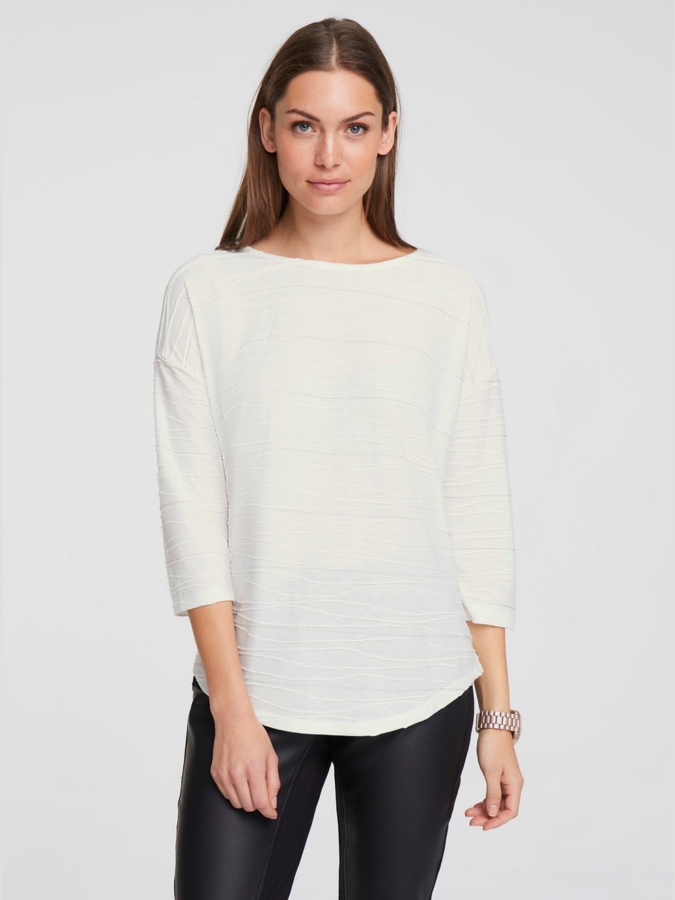 T-shirt motif structuré tendance