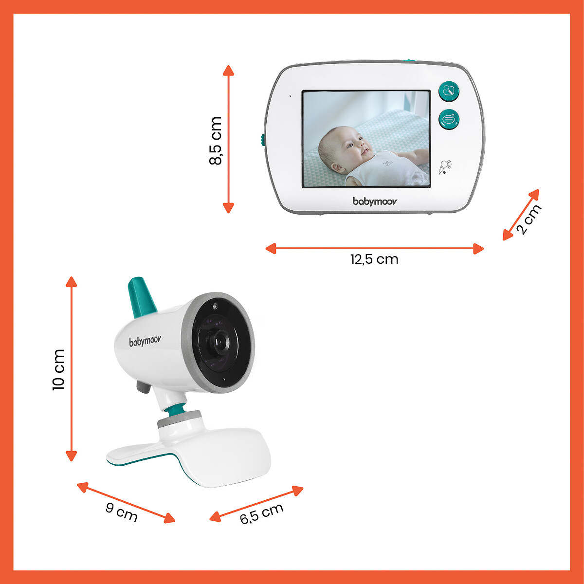 BABYMOOV<br>Vídeo de monitoramento de bebê que você sente