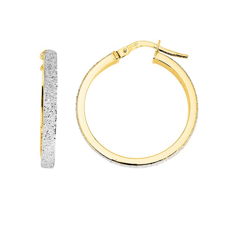 Créoles bicolores Femme - Or 18 Carats - Diamètre 20mm