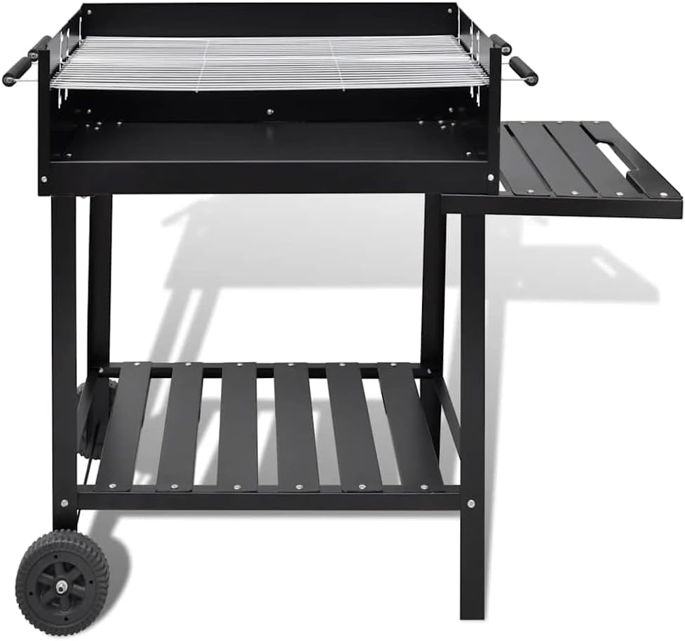 vidaXL Holzkohlegrill Grill Säulengrill Standgrill Gartengrill Grillwagen BBQ