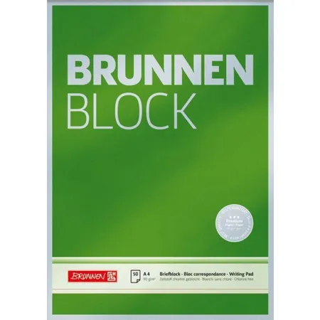BRUNNEN Briefblock A4 90g unliniert Premium