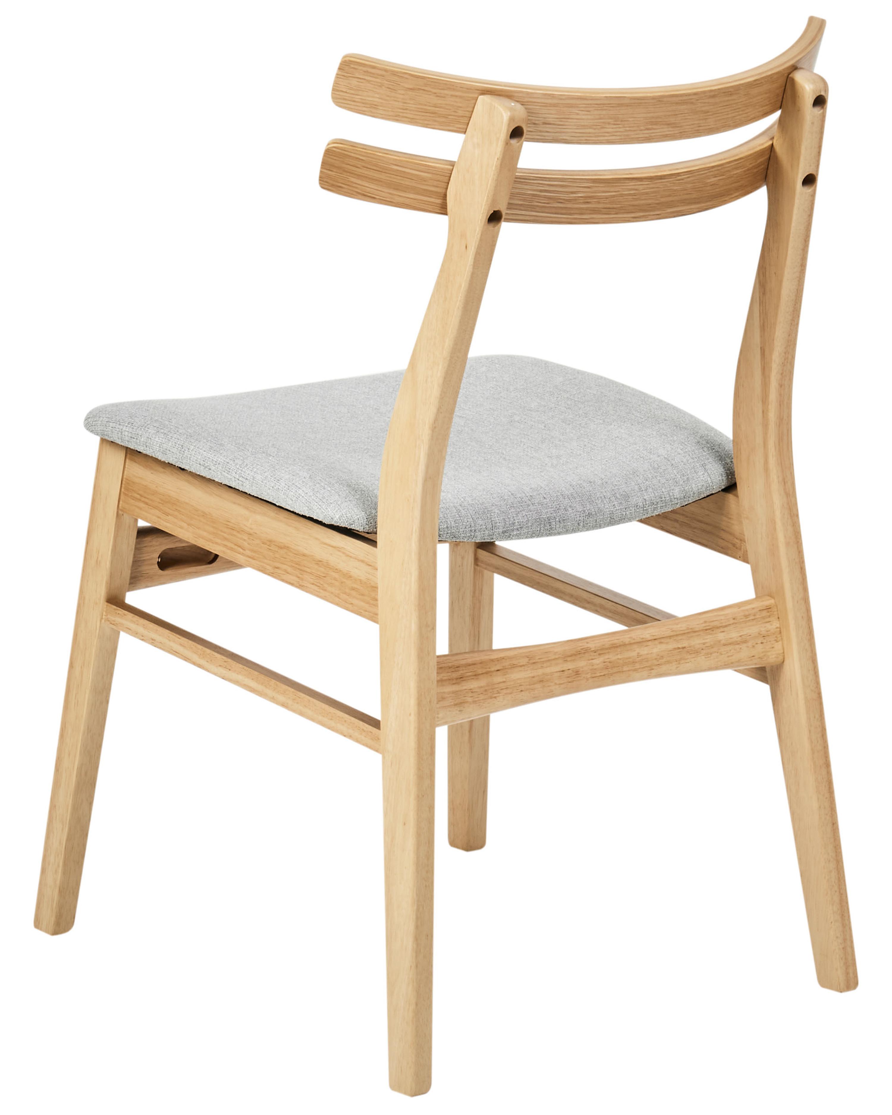 Set van 2 eetkamerstoelen CYNTHIANA Hout Lichtbruin/grijs