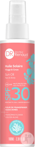 Dr Renaud Huile Solaire Visage Et Corps IP30 Spray Flacon 100ml