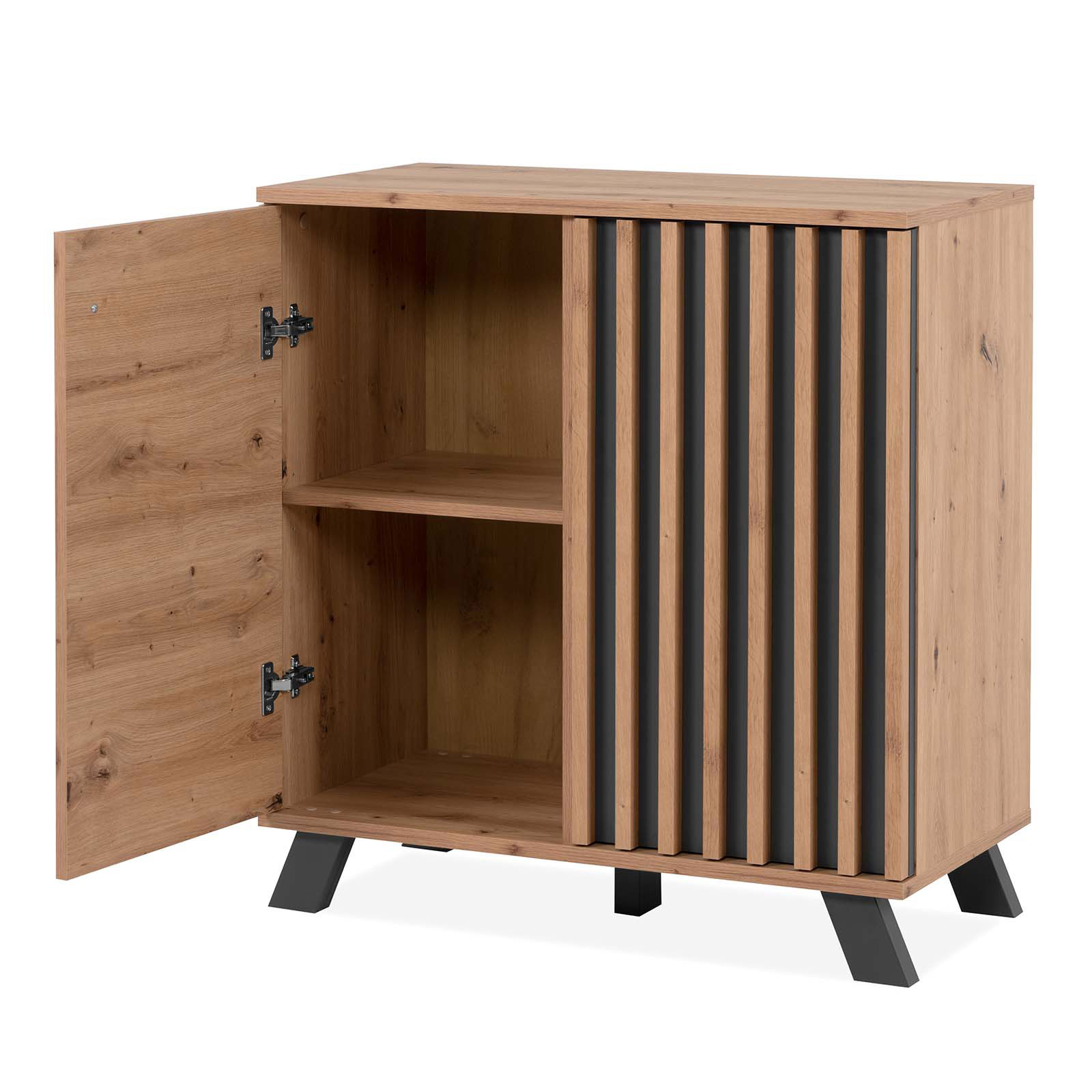 Kommode MEDAN - Artisan Eiche - anthrazit - 80 cm breit