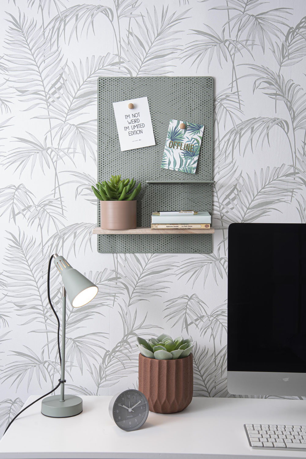 Memo board Perky Mesh iron grayed jade